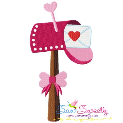 Valentine's Letterbox Embroidery Design Pattern-1