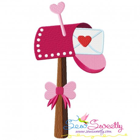 Valentine's Letterbox Embroidery Design Pattern-1