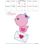 Valentine Bird Letter Embroidery Design Pattern-3