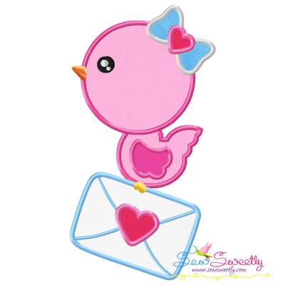 Valentine Bird Letter Applique Design Pattern-1