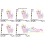 Valentine Unicorn Llama Embroidery Design Pattern-2