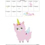 Valentine Unicorn Llama Embroidery Design Pattern-3