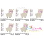 Valentine Llama Heart Glasses Embroidery Design Pattern-2