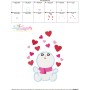 Valentine Baby Snowman Hearts Embroidery Design Pattern-3