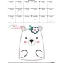 Bear With Flower Applique Design Pattern-3