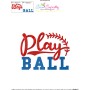 Play Ball Lettering Embroidery Design Pattern-3