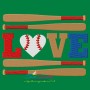 Love Baseball Bats Lettering Embroidery Design Pattern-1