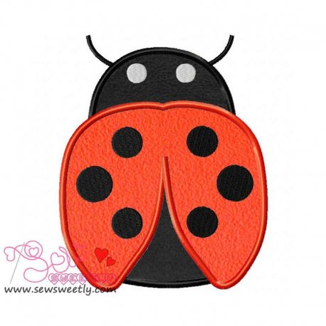 Lady Bug Applique Design Pattern-1