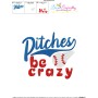 Baseball Pitches Be Crazy Lettering Embroidery Design Pattern-3