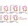 Softball Bow Applique Design Pattern-2