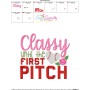Baseball Classy First Pitch Lettering Embroidery Design Pattern-3