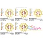 Baseball Sunflower Applique Design Pattern-2
