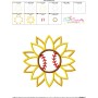 Baseball Sunflower Applique Design Pattern-3