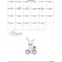 Easter Bunny Bicycle Embroidery Design Pattern-3