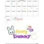 Easter Hunny Bunny Lettering Embroidery Design Pattern-3