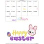 Hoppy Easter-2 Bunny Lettering Embroidery Design Pattern-3