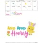 Easter Chick Hip Hop Hooray Lettering Embroidery Design Pattern-3
