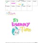 It's Bunny Time Lettering Embroidery Design Pattern-3