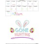 Gone Hunting Easter Lettering Embroidery Design Pattern-3