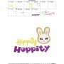 Hippity Hoppity-2 Easter Lettering Embroidery Design Pattern-3