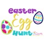 Easter Egg Hunt Lettering Embroidery Design Pattern-1