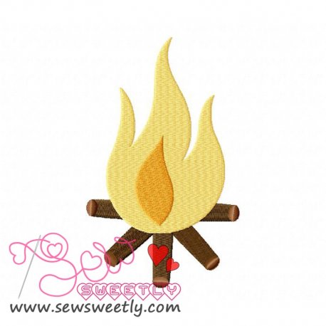 Campfire-1 Embroidery Design Pattern-1