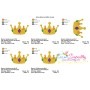 Golden Crown Embroidery Design Pattern-2