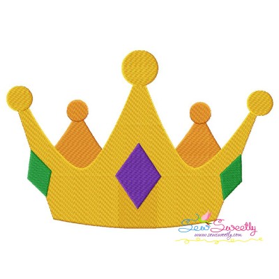 Golden Crown Embroidery Design Pattern-1