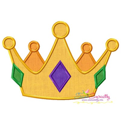 Golden Crown Applique Design Pattern-1