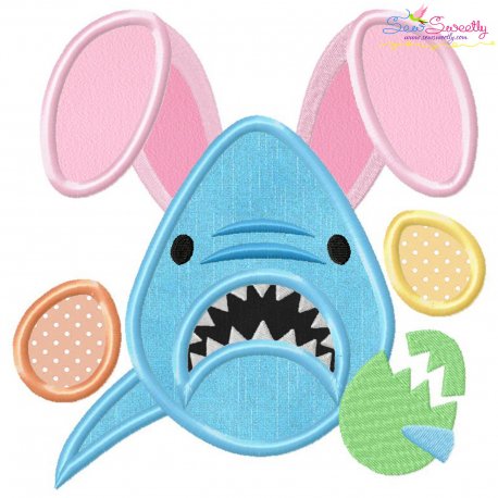 Easter Shark Applique Design Pattern