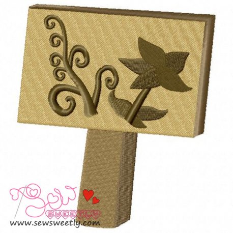 Garden Sign-Herb Embroidery Design- 1
