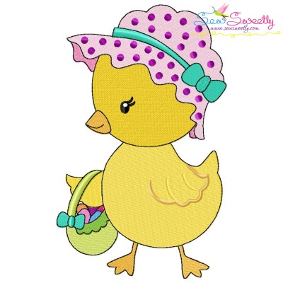 Easter Eggs Chick Basket-3 Embroidery Design Pattern-1