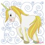 Golden Unicorn Block-2 Embroidery Design Pattern-1