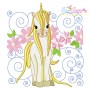 Golden Unicorn Block-1 Embroidery Design Pattern-1