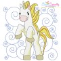 Golden Unicorn Blocks Embroidery Design Bundle-8
