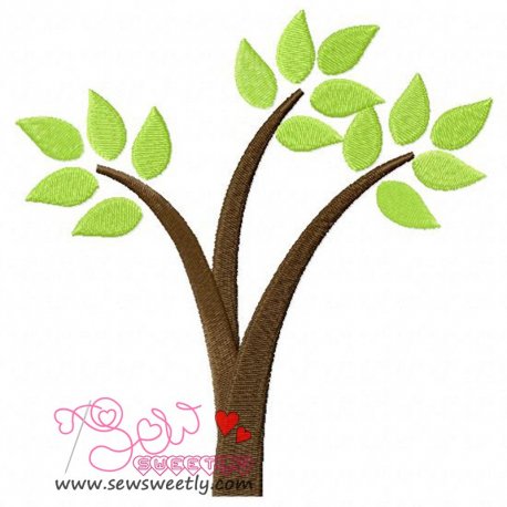 Retro Tree-1 Embroidery Design- 1