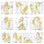 Golden Unicorn Blocks Embroidery Design Bundle-1