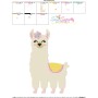 Spring Llama Embroidery Design Pattern-3