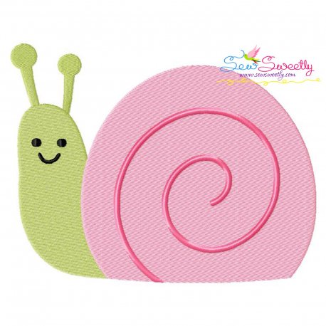 Spring Snail Embroidery Design Pattern-1