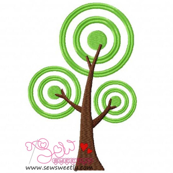Retro Tree Embroidery Design Pattern-1