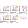No Rain No Flowers Lettering Embroidery Design Pattern-2