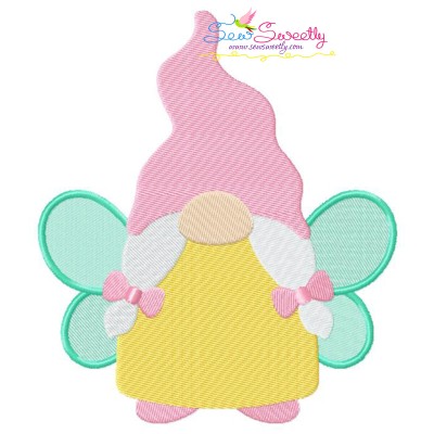 Spring Gnome Fairy Embroidery Design Pattern-1