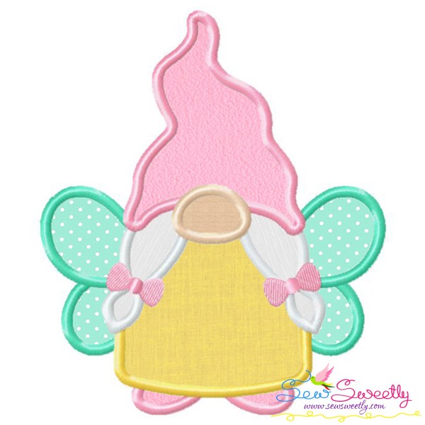 Spring Gnome Fairy Applique Design Pattern-1