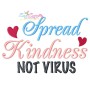 Free Spread Kindness Not Corona Virus Lettering Embroidery Design Pattern-1