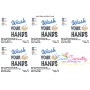 Free Wash Your Hands Corona Virus Lettering Embroidery Design Pattern-2