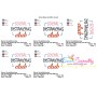 Free Social Distancing Club Corona Virus Lettering Embroidery Design Pattern-2