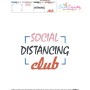 Free Social Distancing Club Corona Virus Lettering Embroidery Design Pattern-3
