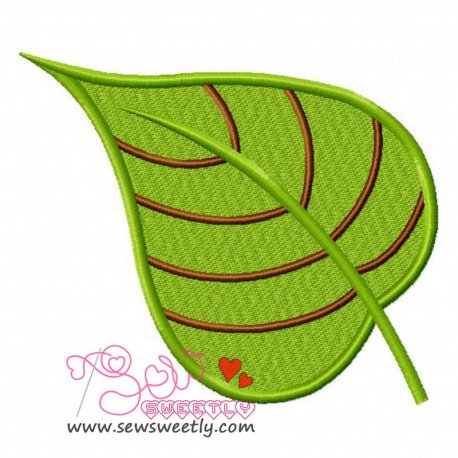 Green Leaf Embroidery Design- 1