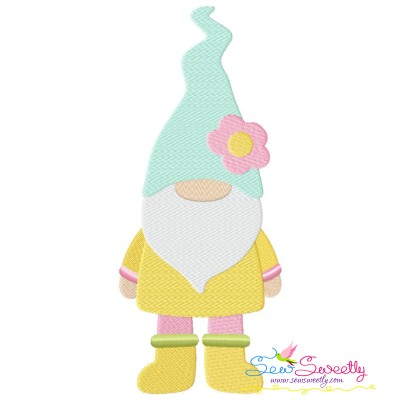 Spring Gnome Embroidery Design Pattern-1