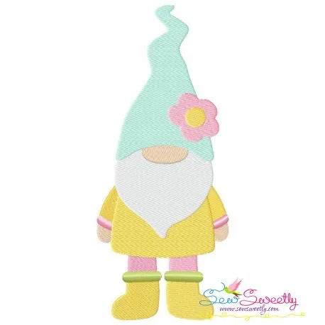 Spring Gnome Embroidery Design Pattern-1